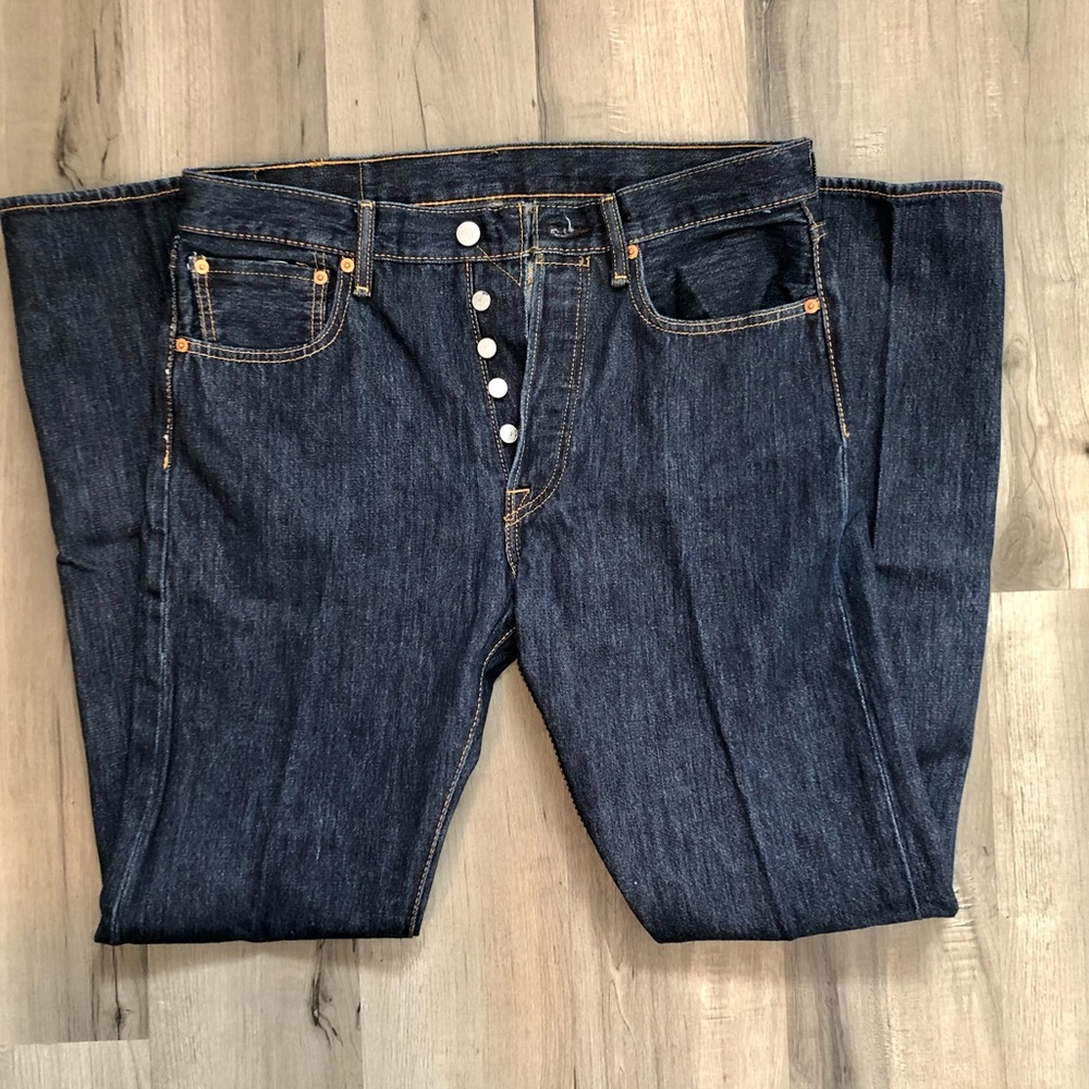 Levi’s 501 Button Fly Blue Jeans Men’s Size W33 L34